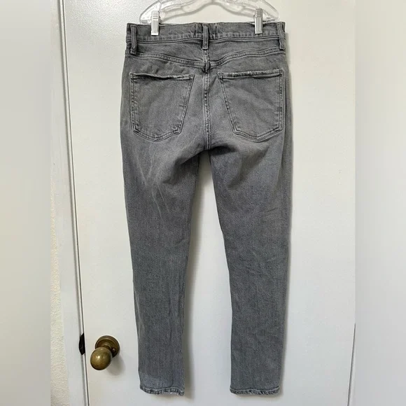 AGOLDE Toni Mid Rise Straight Leg Ankle Gray Denim Jeans EUC - Picture 3 of 10